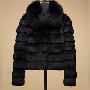 Real Rabbit with fox fur coat NEW